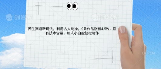 AI养生赛道新玩法，10条作品涨粉5.2W，操作简单，新人小白能轻松制作-“发个发”赚钱知识平台