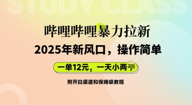 哔哩哔哩暴力拉新：2025年新风口，一单12元，一天数张(附开白渠道和保姆级教程)-“发个发”赚钱知识平台